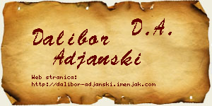 Dalibor Ađanski vizit kartica